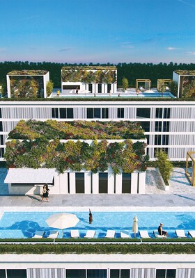 Rooftop pools apartments in Istanbul