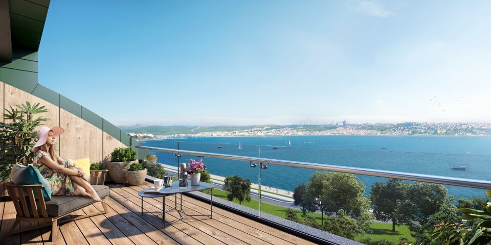 Apartments with Private coastline to the compound in istanbul