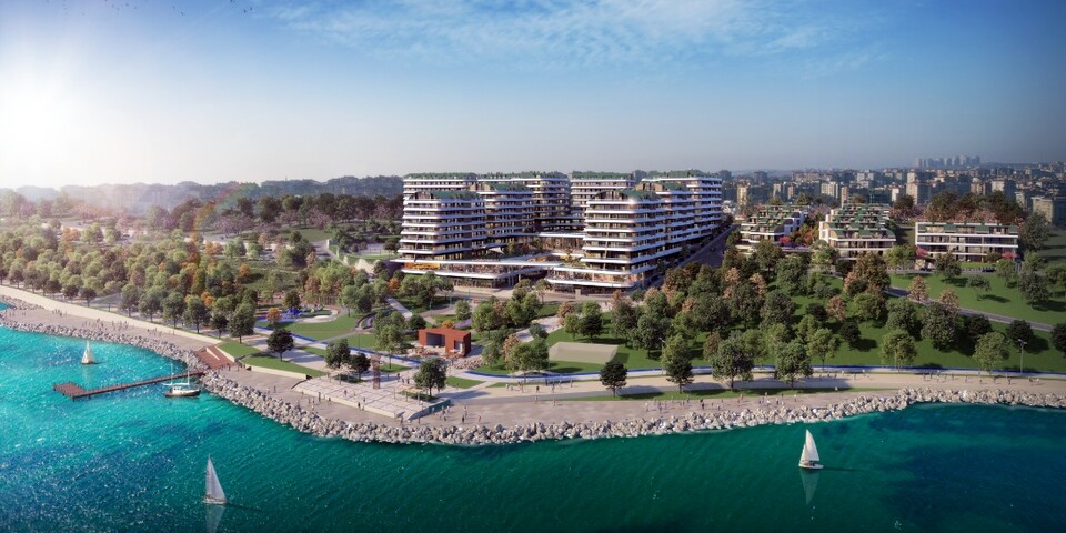 Apartments with Private coastline to the compound in istanbul