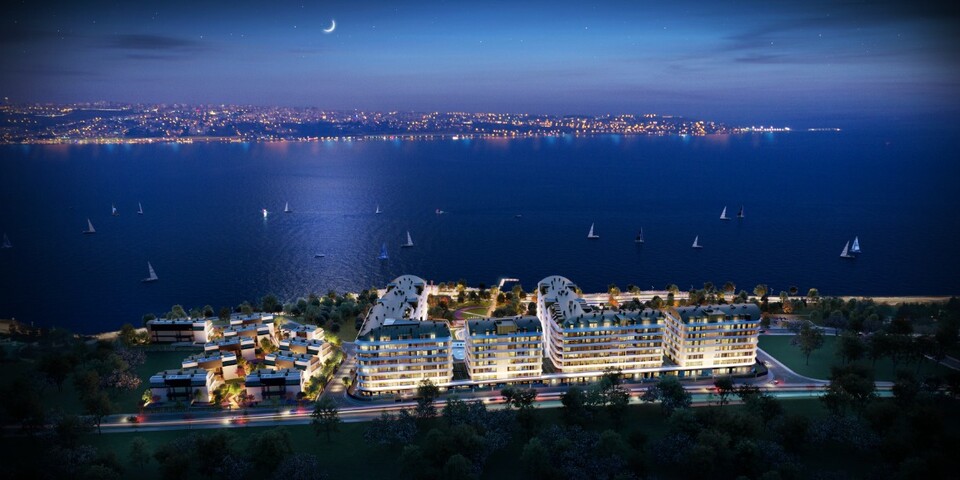 Apartments with Private coastline to the compound in istanbul