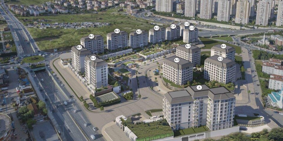 Family modern designed apartments for sale in Basaksehir